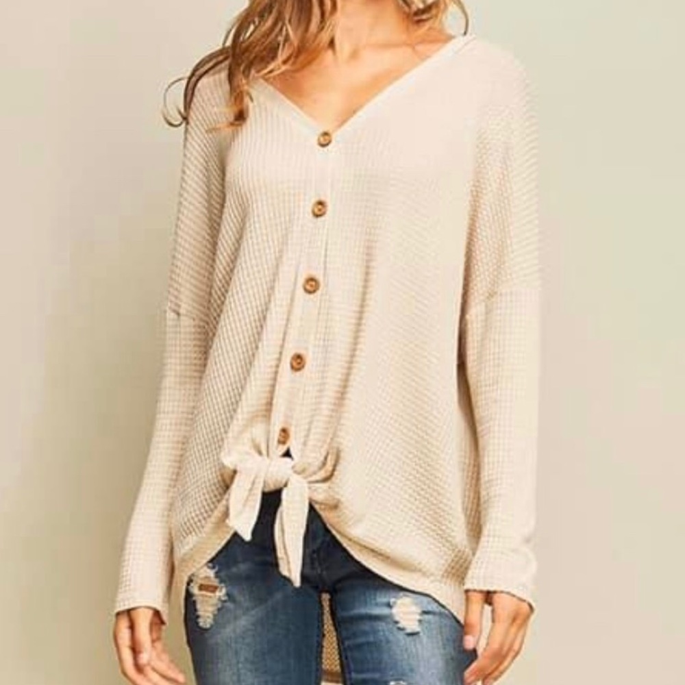 Waffle Knit Top